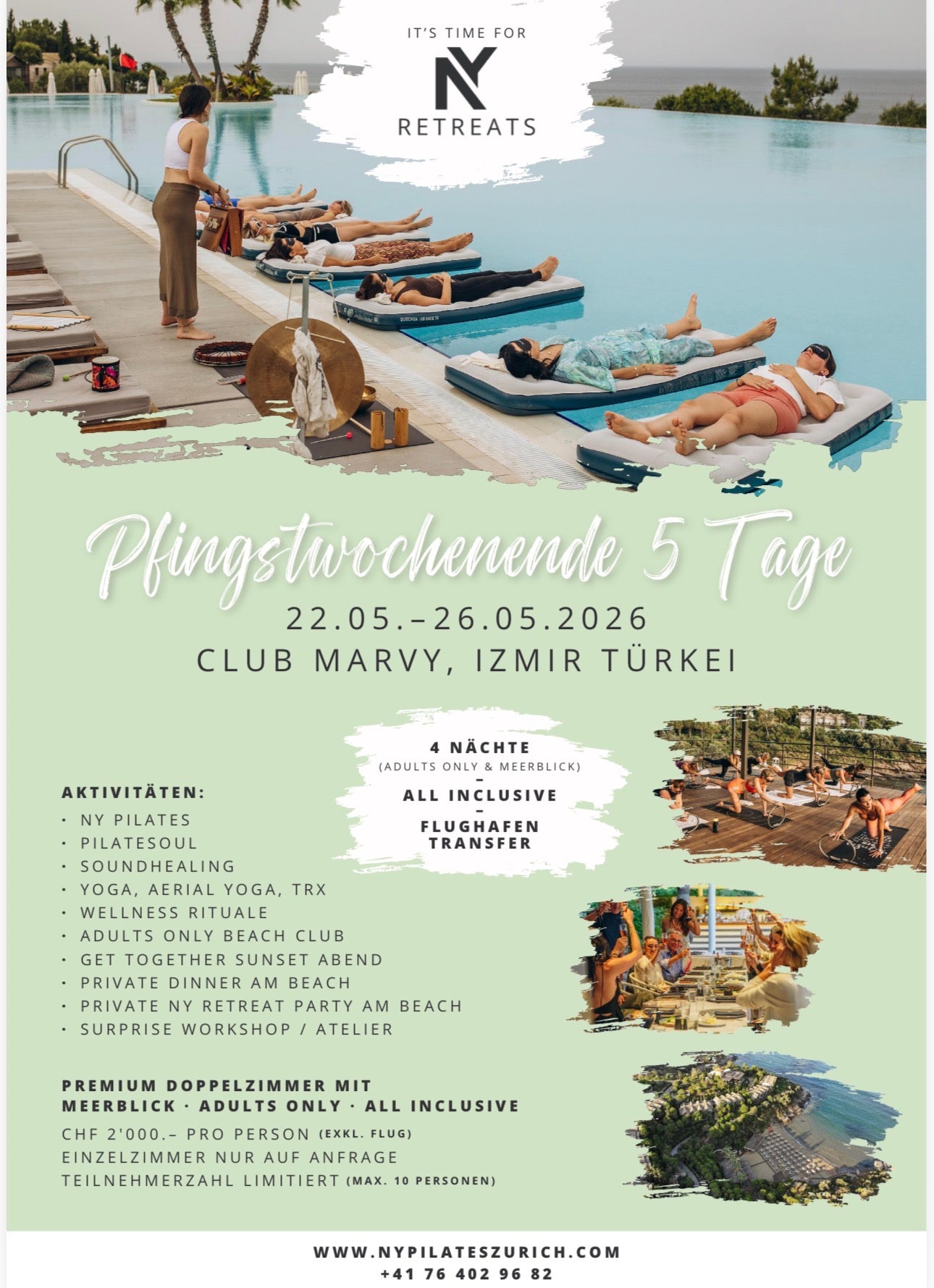 NY Retreat Pfingstwochenende 5 Tage 22.05. - 26.05.2026 pro Person im Doppelzimmer (nur bei Doppelbelegung gültig) All Inclusive